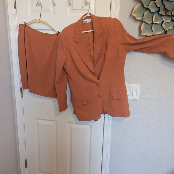 Calvin Klein Jackets & Blazers - VERY RARE 80s USA MADE CALVIN KLEIN SUIT | 8 | EVC | Texas Longhorn Orange